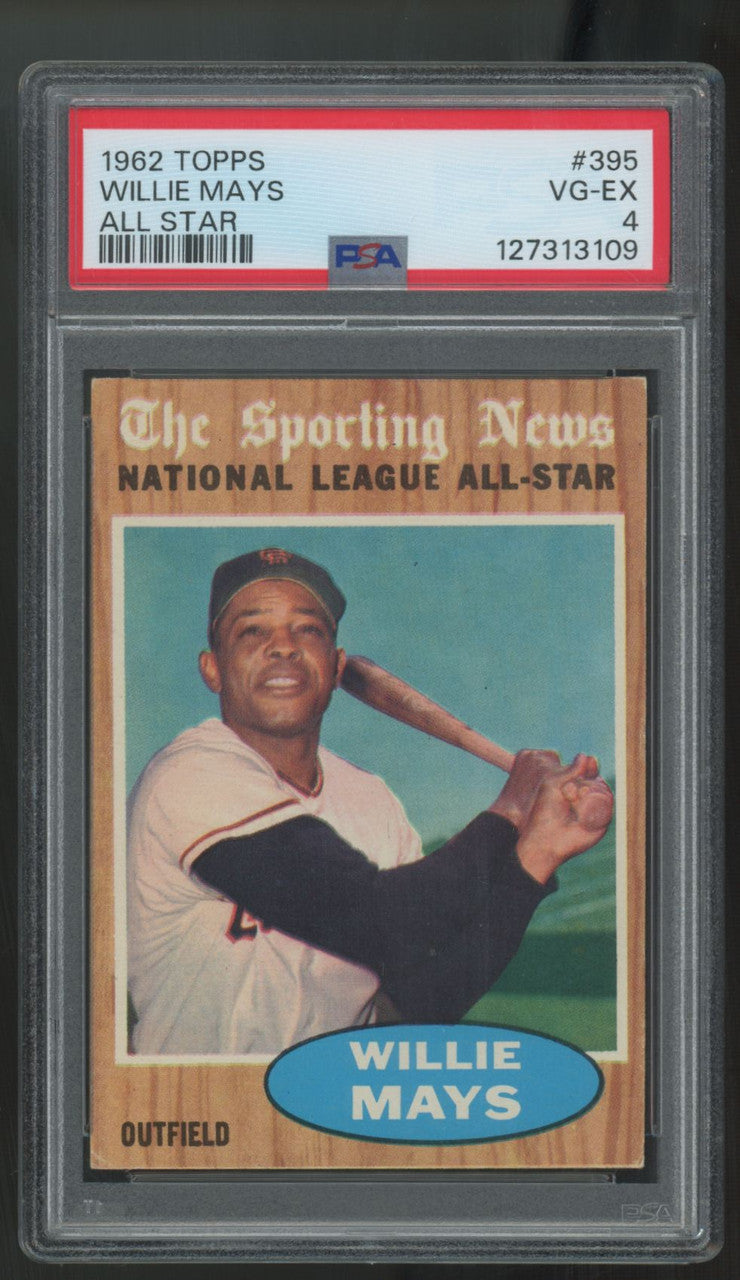 1962 Topps Willie Mays All Star #395 PSA 4 *109