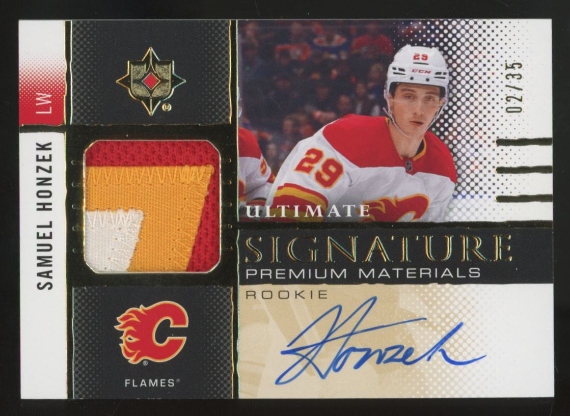2024-25 UD Ultimate Samuel Honzek RC Premium Patch Auto RPA /35 #RSM-SH