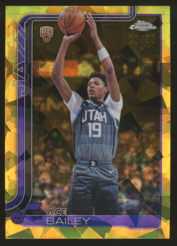 2025-26 Topps Chrome Update Sapphire Ace Bailey RC Gold /50 #155