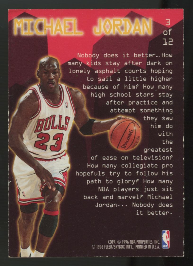 1995-96 Fleer Ultra Michael Jordan Hot Packs Jam City #3