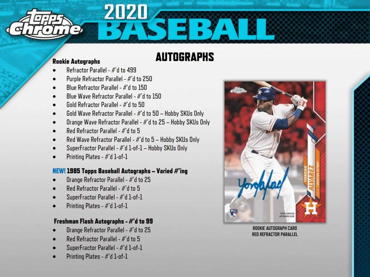 2020 Topps Chrome Baseball Hobby Jumbo Box