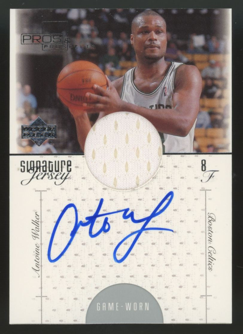 2000-01 Upper Deck Pros & Prospects Antoine Walker Signature Jersey Patch Auto