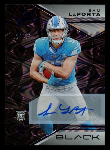 2023 Panini Black Sam LaPorta RC Royal Auto /50 #122