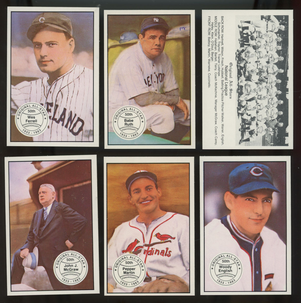 1983 Big League Collectibles Original All Stars Baseball Complete Set (40/40)