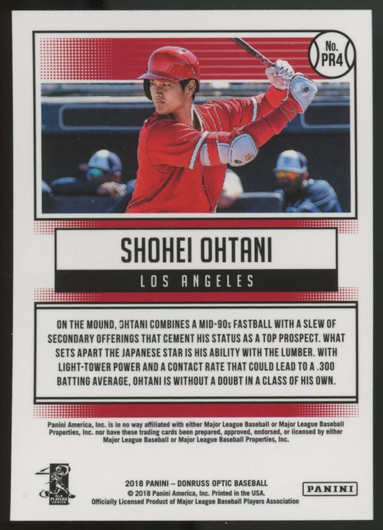 2018 Donruss Optic Baseball Premiere Rookies Set (10) Ohtani