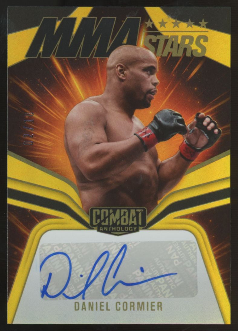 2025 Panini Combat Anthology Daniel Cormier Gold MMA Stars Auto /10 #MS-DCM