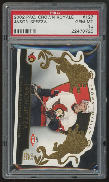 2002-03 Pacific Crown Royale Jason Spezza RC Die Cut /2299 #127 PSA 10