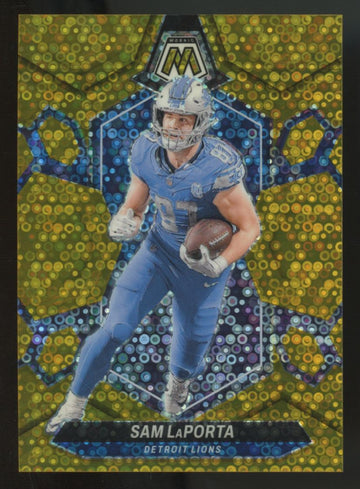 2024 Panini Mosaic Sam LaPorta No Huddle Gold /10 #75
