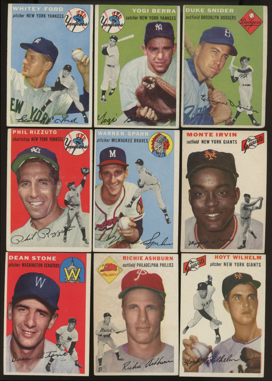 1954 Topps Baseball Complete Set (250) Overall VG-EX w/ Graded