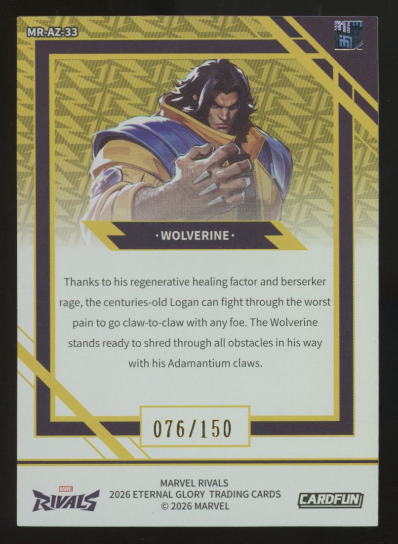 2025 Kakawow Phantom Marvel Rivals Wolverine /150 #MR-AZ-33