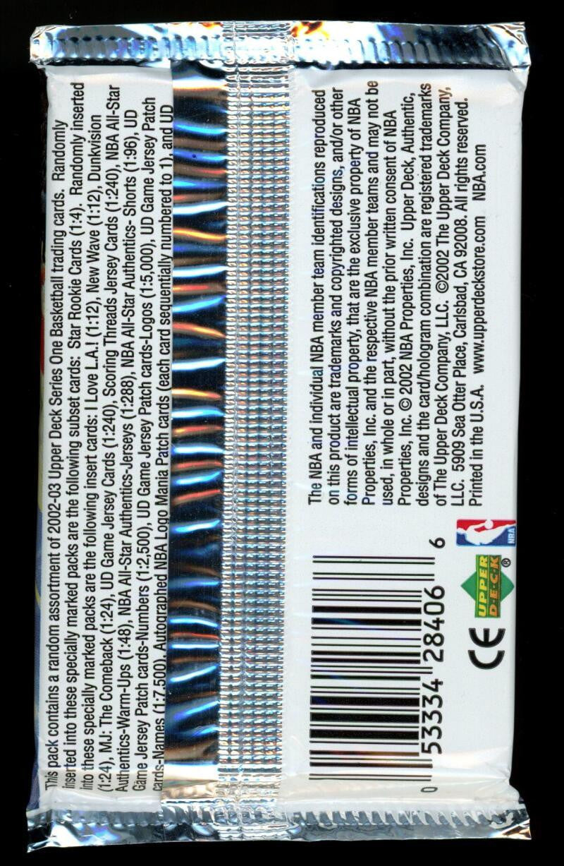 2002-03 Upper Deck Basketball Series One Sealed Pack
