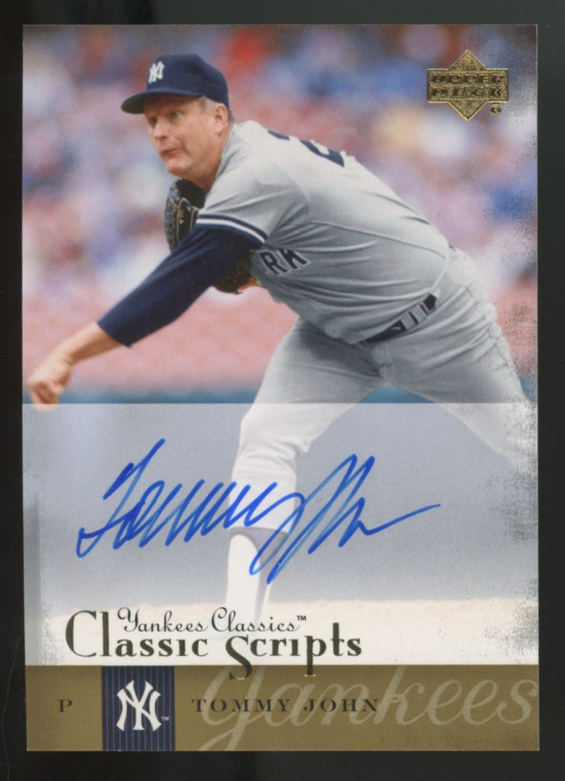 2004 Upper Deck Yankees Classic Tommy John Scripts Auto #AU-65