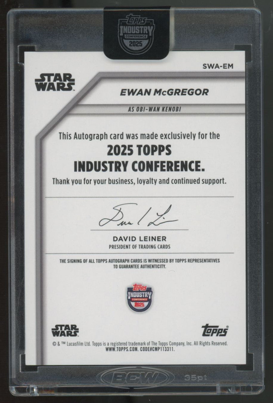 2025 Topps Industry Ewan McGregor Obi-Wan Kenobi Green Auto /10 #SWA-EM