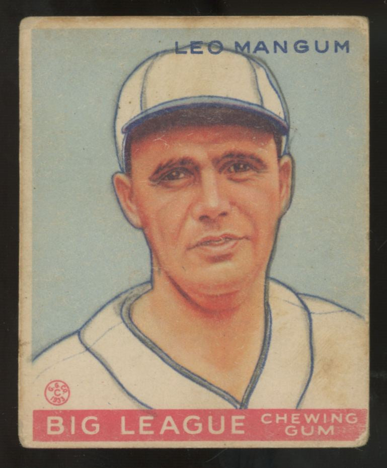 1933 Goudey Leo Mangum #162 Good