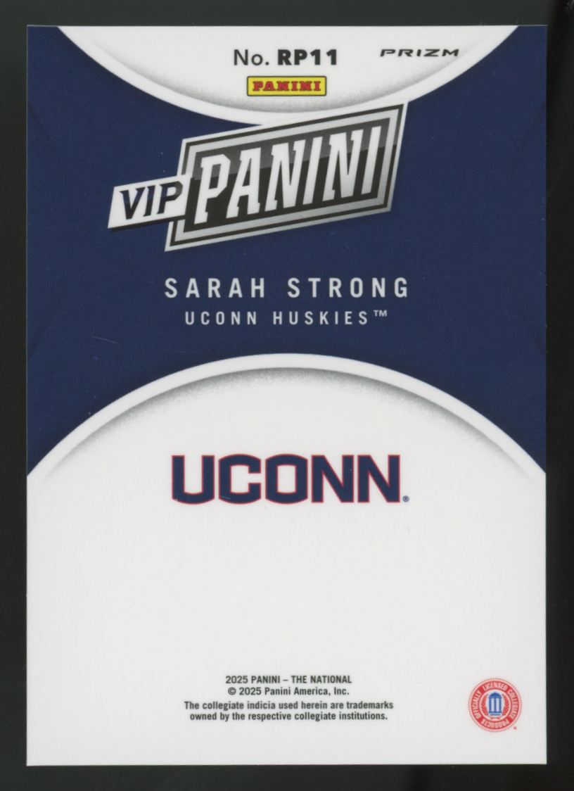 2025 Panini The National VIP Sarah Strong Rated Prospect Giraffe Prizm SSP #RP11