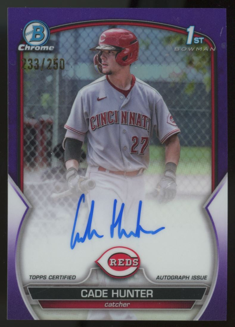 2023 Bowman Chrome Cade Hunter 1st Auto Purple /250 #CPA-CH