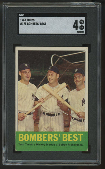 1963 Topps Mickey Mantle Bomber's Best #173 SGC 4