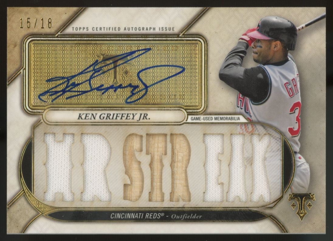 2017 Topps Triple Threads Ken Griffey Jr Patch Auto /18 #TTAR-KGJ2