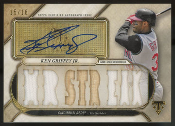 2017 Topps Triple Threads Ken Griffey Jr Patch Auto /18 #TTAR-KGJ2