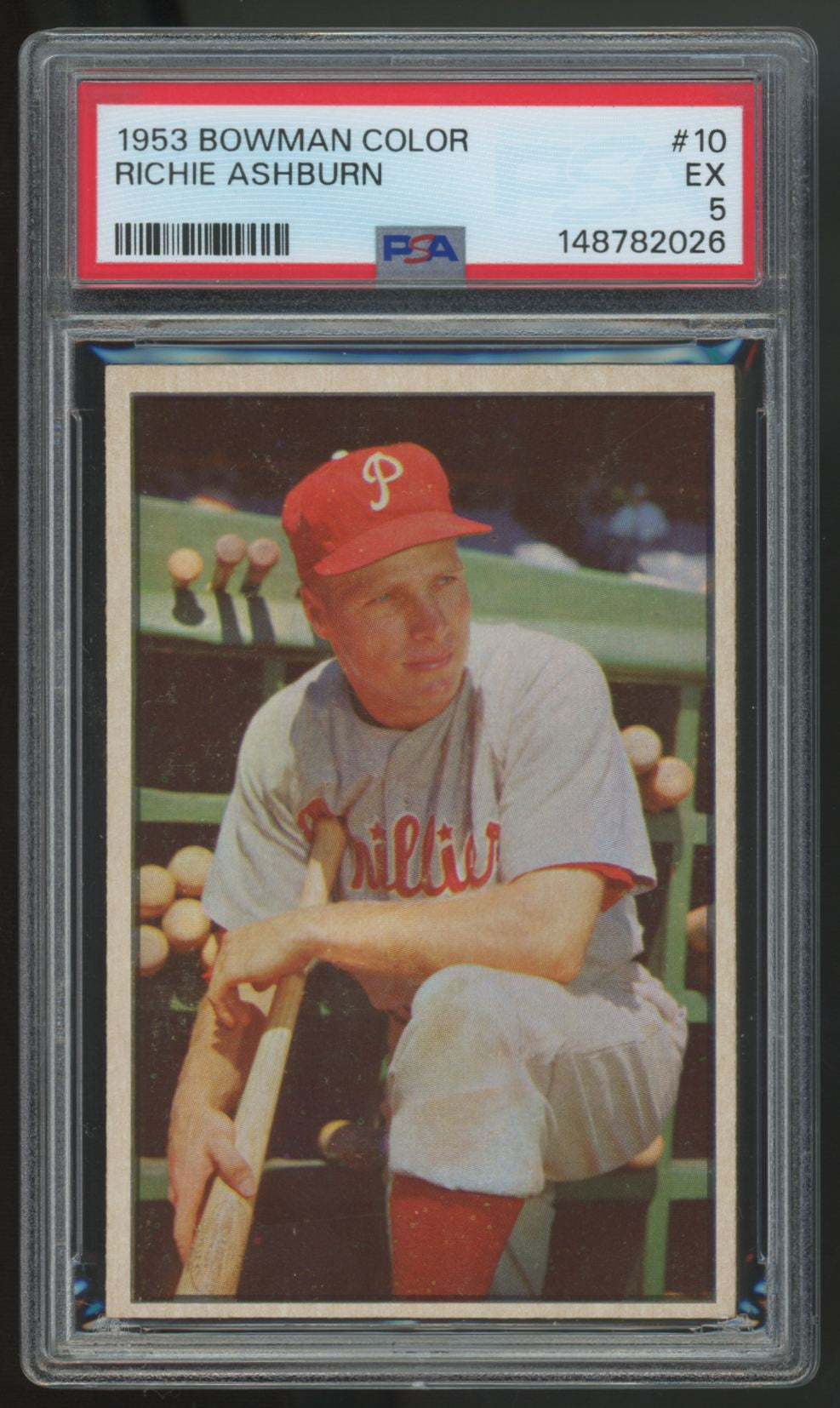 1953 Bowman Color Richie Ashburn #10 PSA 5