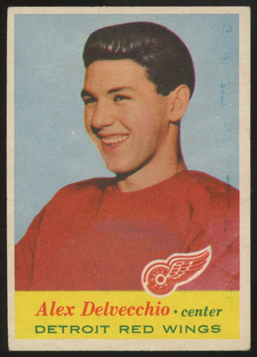 1957-58 Topps Alex Delvecchio #34 Good (Paper Loss)