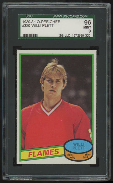 1980-81 O-Pee-Chee Willi Plett #320 SGC 9