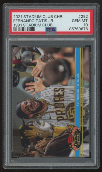 2021 Stadium Club Chrome Fernando Tatis Jr. 1991 Variation #292 PSA 10 *676