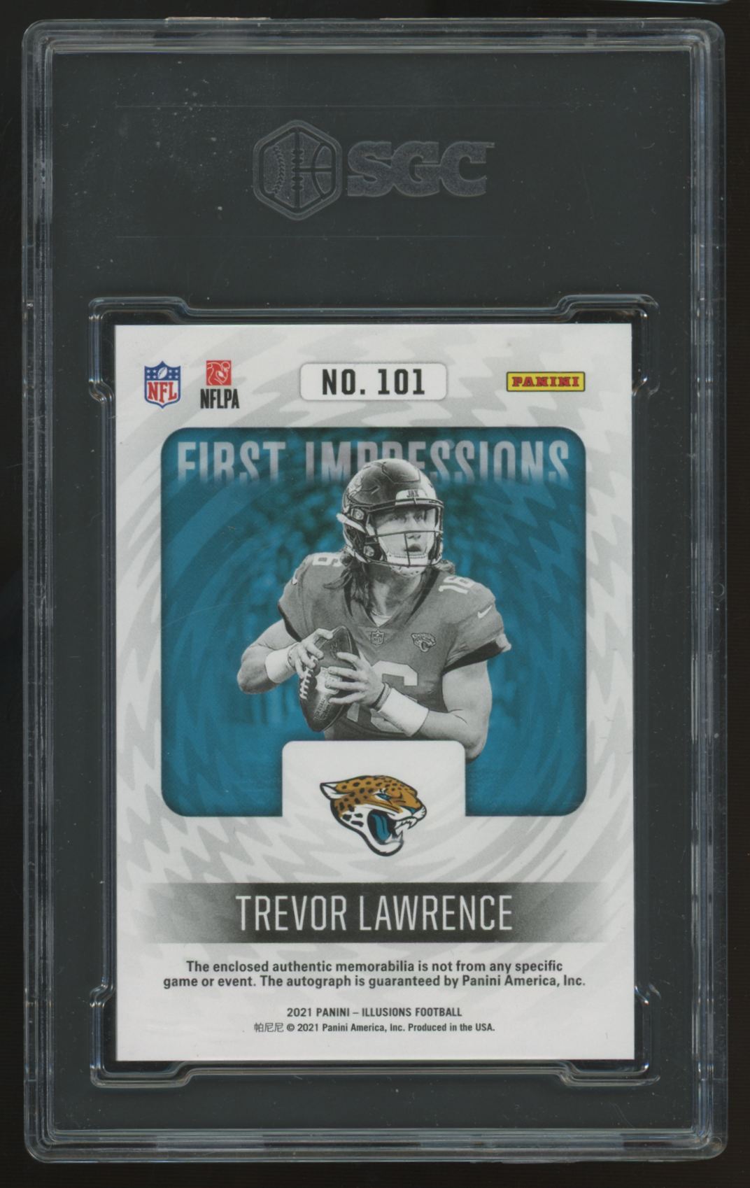 2021 Illusions Trevor Lawrence RC First Impressions Patch Auto RPA /25 SGC 9 10