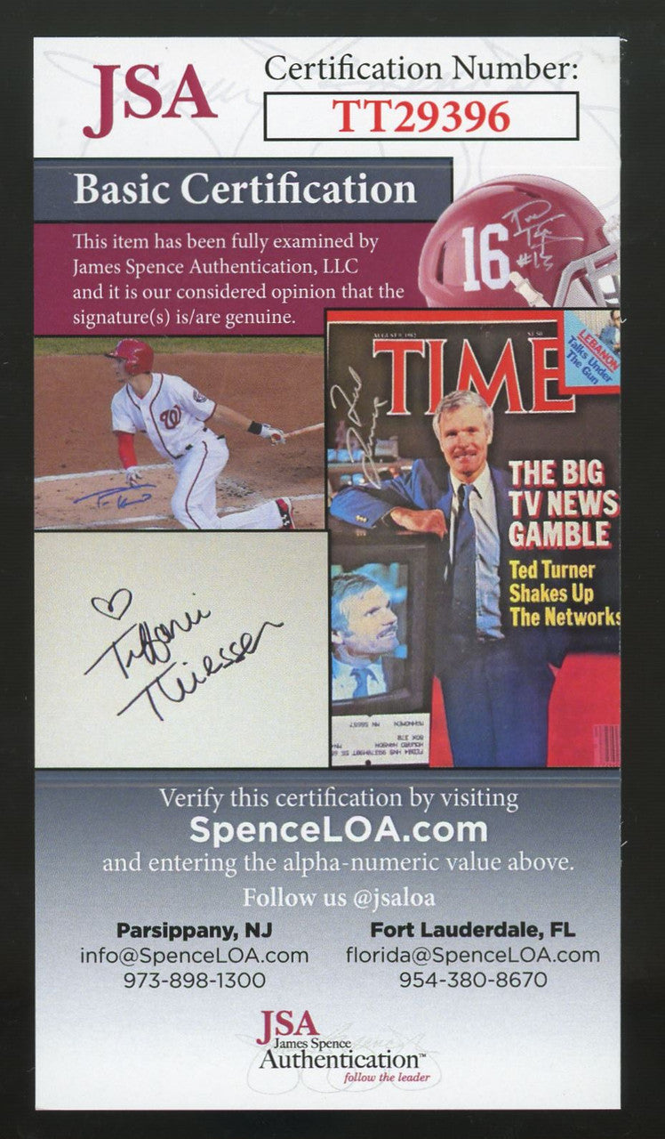 Lloyd Waner Signed Autographed Index Card JSA