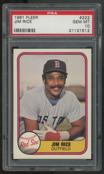 1981 Fleer Jim Rice #222 PSA 10