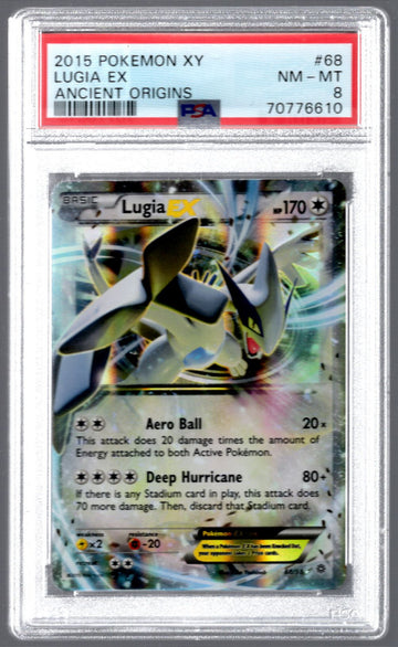 2015 Pokemon Lugia EX Ancient Origins Holo #68 PSA 8