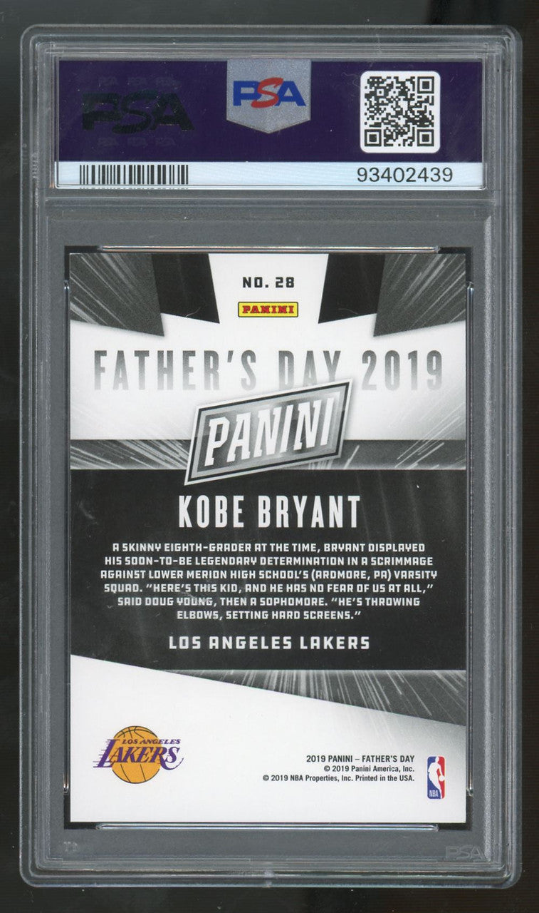 2019 Panini Father's Day Kobe Bryant Escher Squares /10 #28 PSA 9