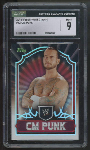 2011 Topps WWE Classic CM Punk #12 CGC 9