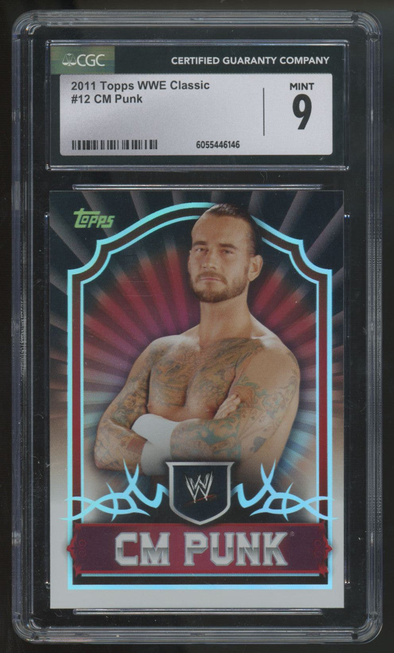 2011 Topps WWE Classic CM Punk #12 CGC 9