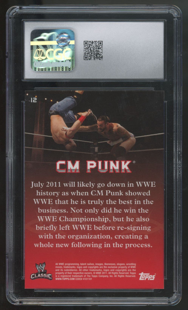 2011 Topps WWE Classic CM Punk #12 CGC 9