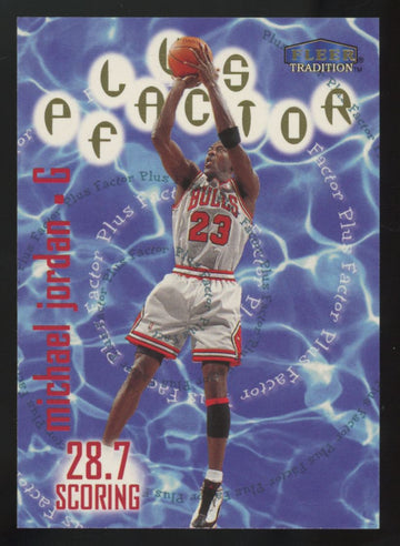 1998-99 Fleer Tradition Michael Jordan Plus Factor #142