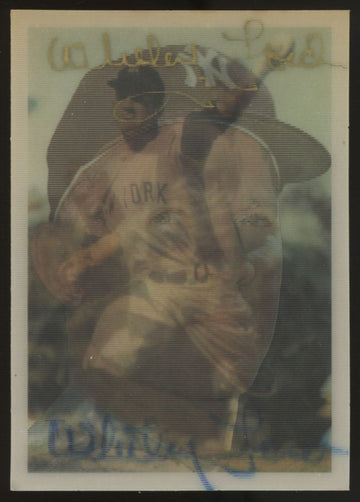 1986 Sportflics Baseball Whitey Ford #44 Signed(3x) Autographed Card JSA