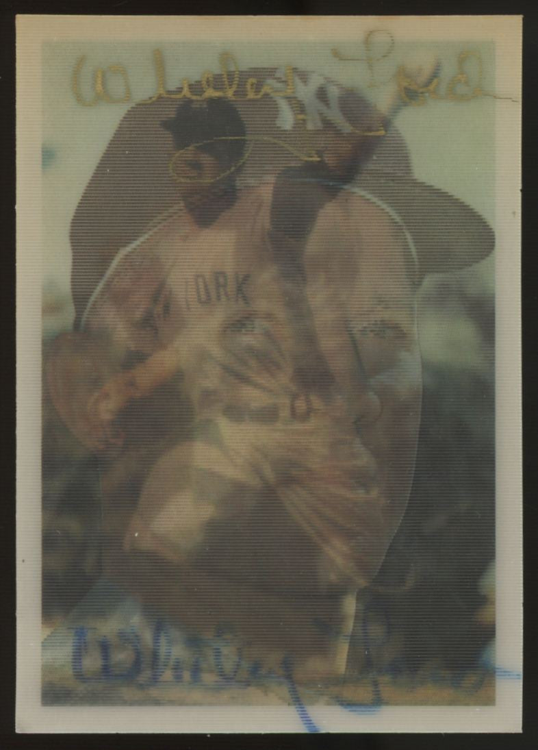 1986 Sportflics Baseball Whitey Ford #44 Signed(3x) Autographed Card JSA