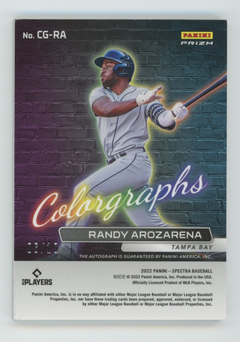 2022 Panini Chronicles Spectra Randy Arozarena Gold Colorgraphs /10 #CG-RA