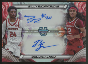 2024/25 Bowman University Chrome Richmond Fland Dual Auto /25 #DRA-BB