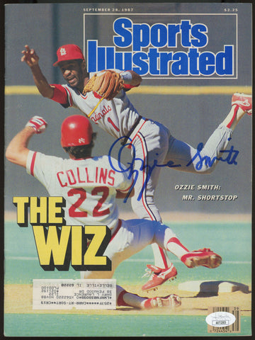 Ozzie Smith Signed Autographed 1987 Sports Illustrated Magazine JSA