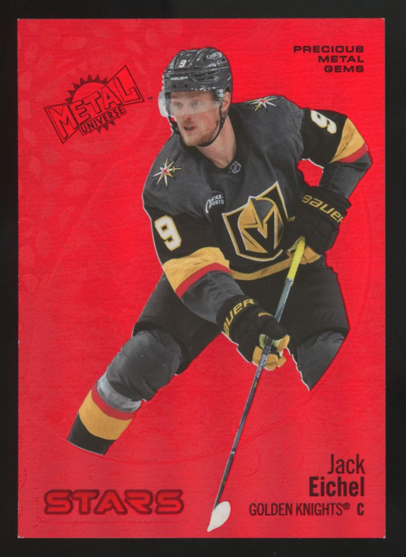 2022-23 Skybox Metal Jack Eichel Red Stars Precious Metal Gems /100 #138
