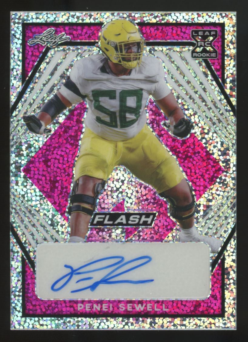 2021 Leaf Flash Penei Sewell RC Pink Auto /15 #BA-PS1