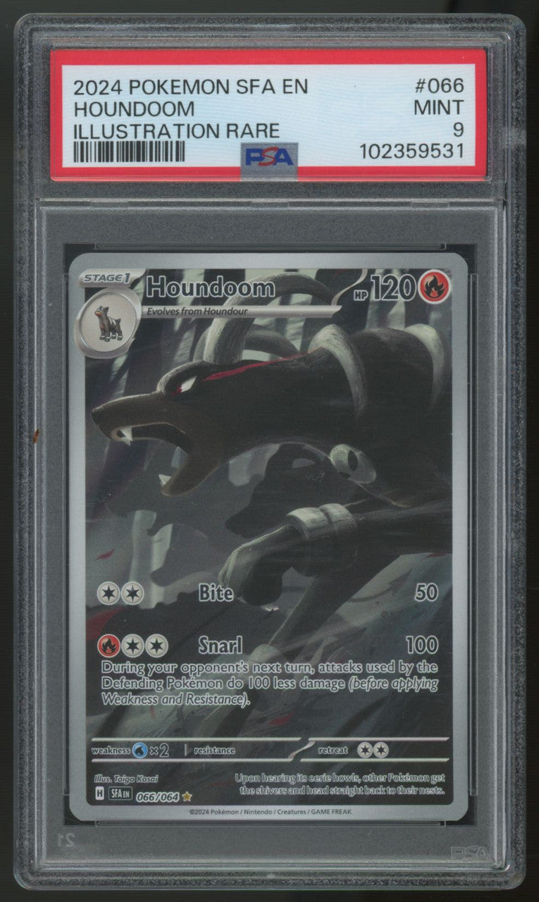 2024 Pokemon Houndoom Shrouded Fables Illustration Rare #066 PSA 9