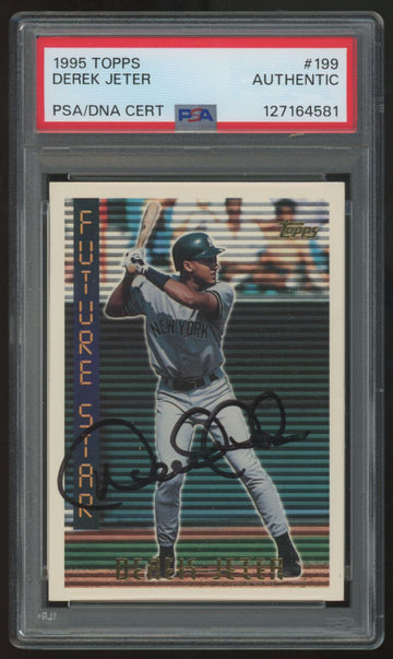 1995 Topps Derek Jeter Future Stars Auto #199 PSA Authentic