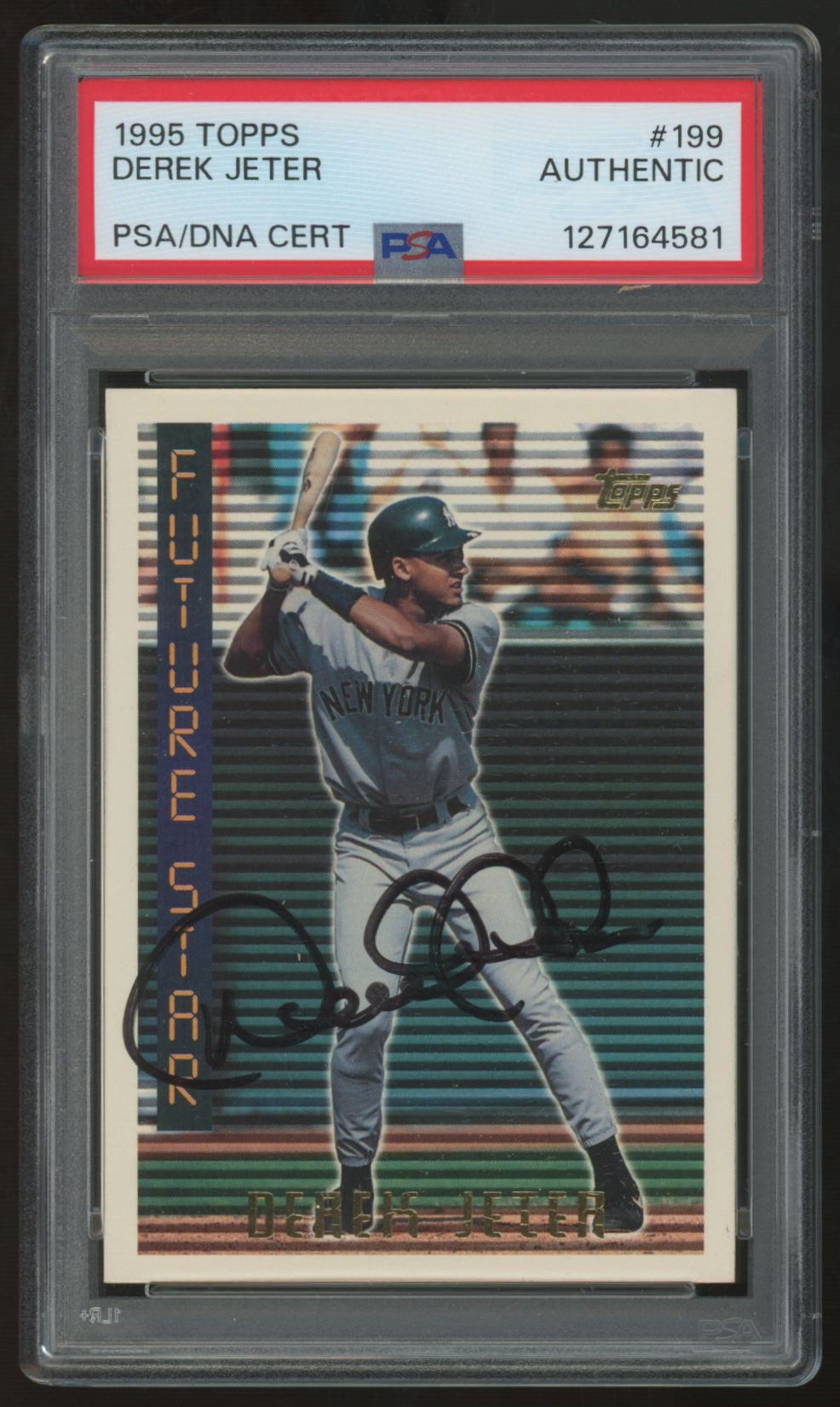 1995 Topps Derek Jeter Future Stars Auto #199 PSA Authentic