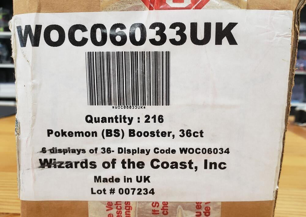 POKEMON Original Base Unlimited UK EMPTY CASE - NEVER SEEN INTACT VERY RARE!