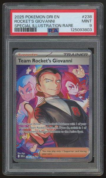 2025 Pokemon Rocket's Giovanni Destined Rivals SIR #238 PSA 9