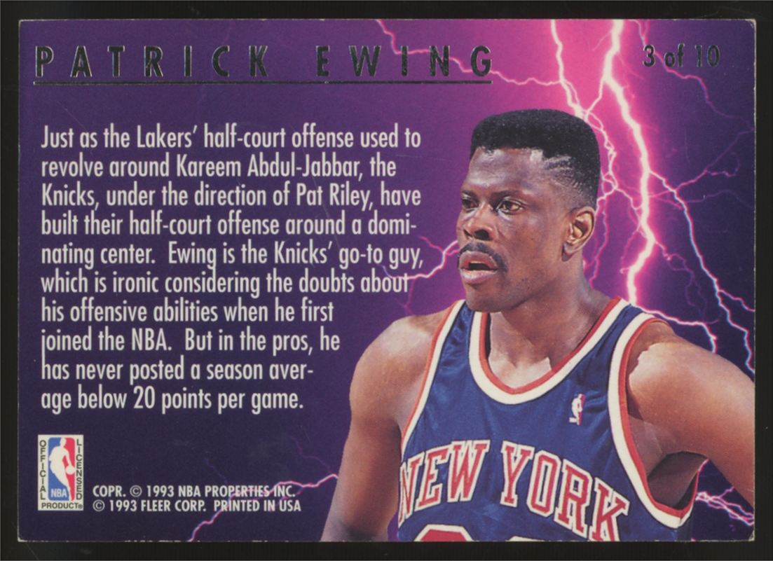 1993-94 Fleer Ultra Patrick Ewing Scoring Kings #3