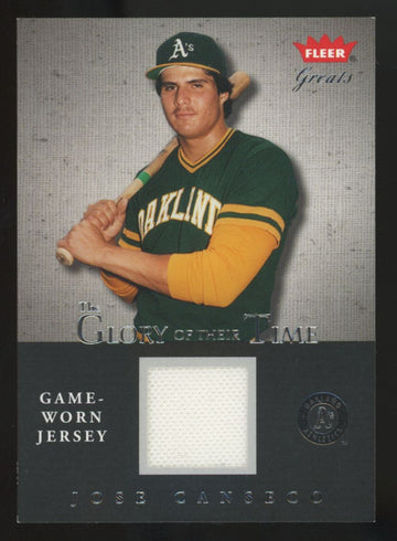2004 Fleer Greats Jose Canseco Glory Of Their Time Patch /250 #GOT-JC1